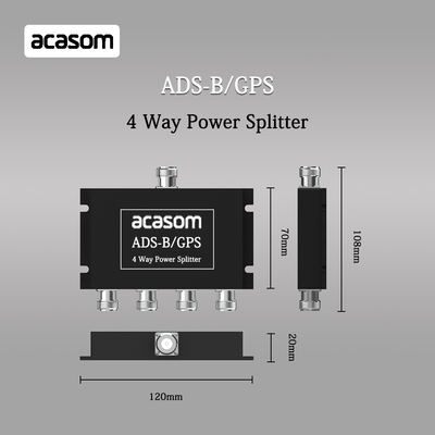 Splitter de puissance 4 voies pour les signaux ADS-B et GPS 800-2150MHz N Connecteur féminin basse insertion