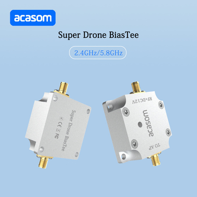 12V Super Drone Bias Tee Faible perte d'insertion ≤ 0,4 dB pour la puissance d'entrée ≤ 40 dBm et 2,4 à 2,5 GHz