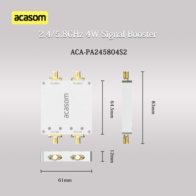 Amplificateur de signal à double canal 2,4 GHz 5,8 GHz Puissance maximale de sortie P1dB 36dBm 4W